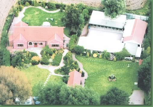 Aerial view of the kennels and cattery